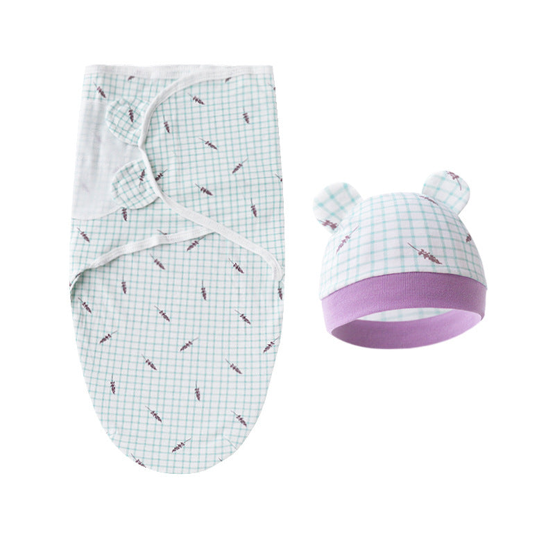 Mivorelle Newborn Swaddle Set — Pure Cotton Blanket & Hat
