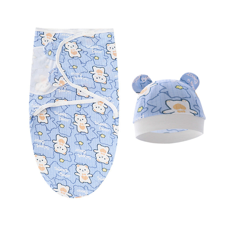 Mivorelle Newborn Swaddle Set — Pure Cotton Blanket & Hat