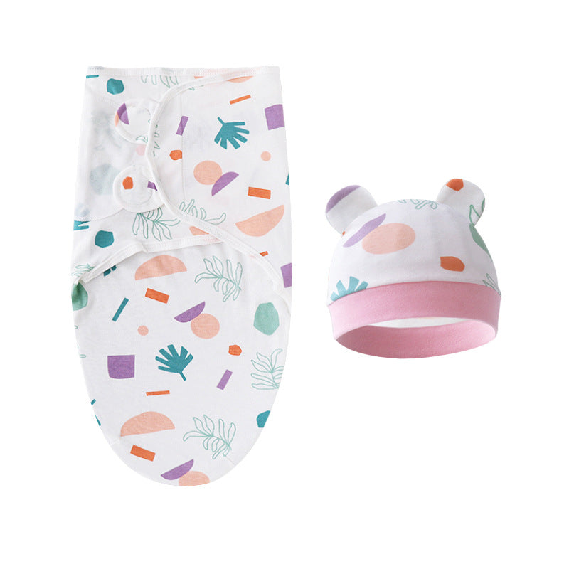 Mivorelle Newborn Swaddle Set — Pure Cotton Blanket & Hat