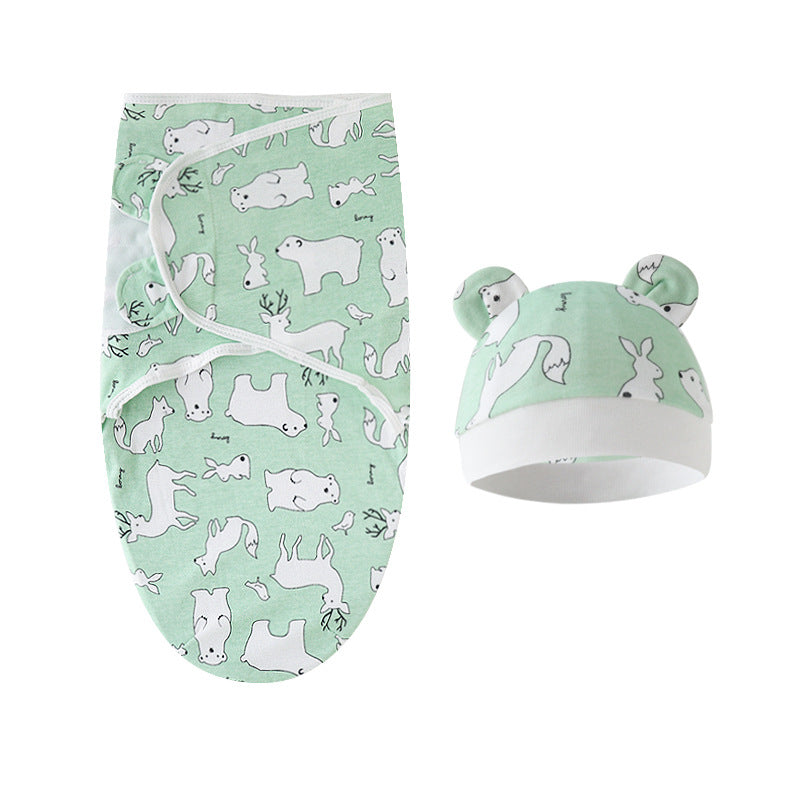 Mivorelle Newborn Swaddle Set — Pure Cotton Blanket & Hat