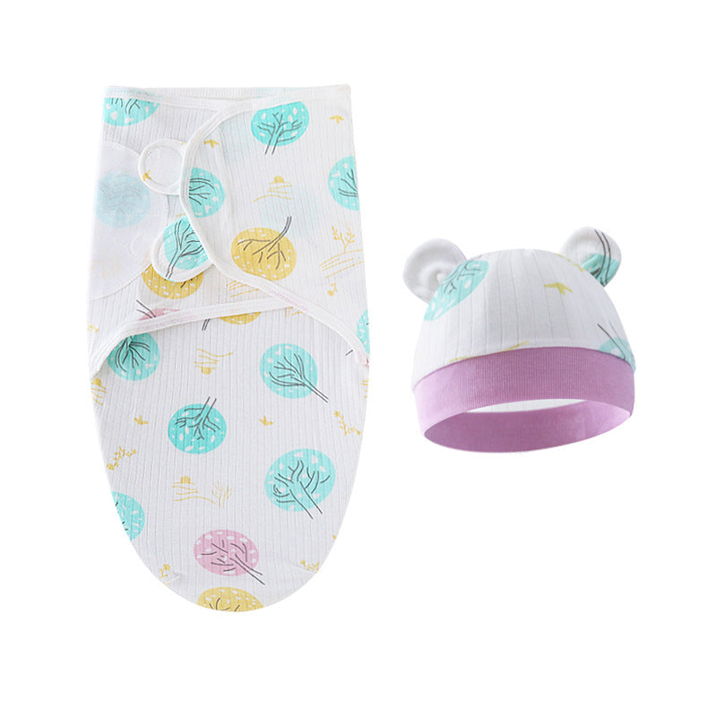 Mivorelle Newborn Swaddle Set — Pure Cotton Blanket & Hat