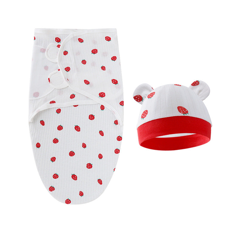 Mivorelle Newborn Swaddle Set — Pure Cotton Blanket & Hat