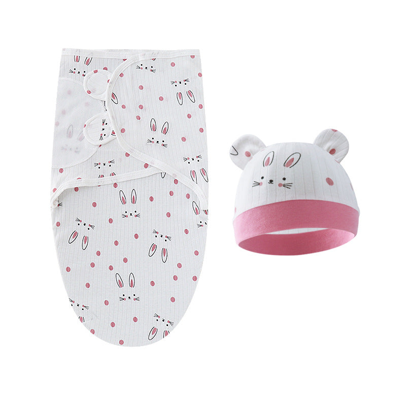 Mivorelle Newborn Swaddle Set — Pure Cotton Blanket & Hat