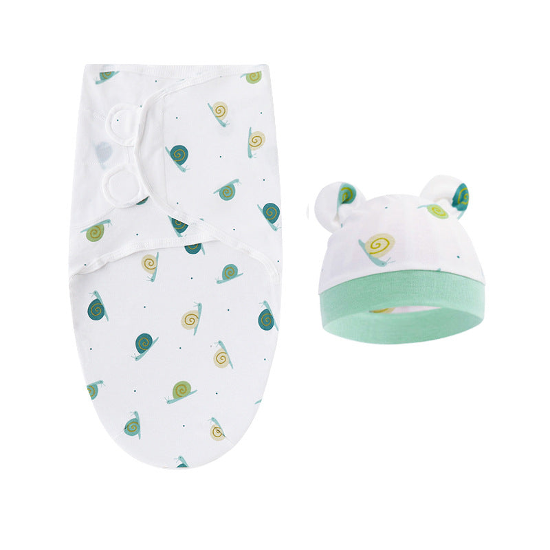 Mivorelle Newborn Swaddle Set — Pure Cotton Blanket & Hat
