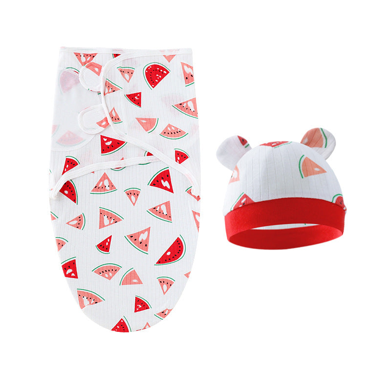 Mivorelle Newborn Swaddle Set — Pure Cotton Blanket & Hat