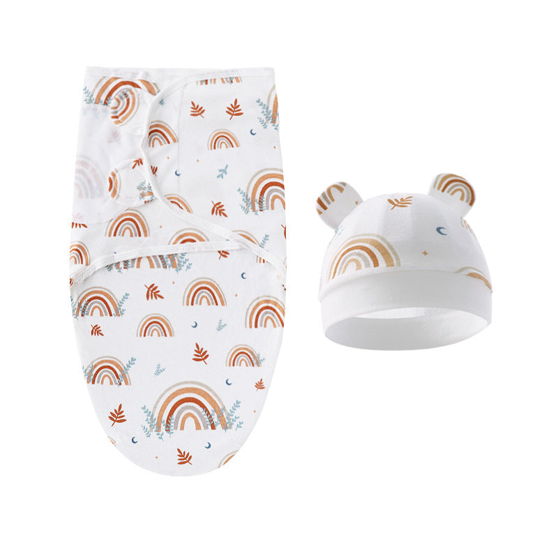 Mivorelle Newborn Swaddle Set — Pure Cotton Blanket & Hat
